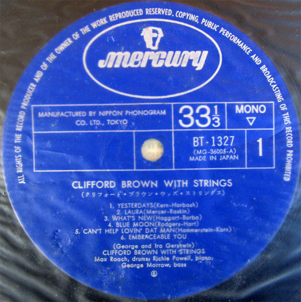 Clifford Brown - Clifford Brown With Strings (Vinyl, LP, Album, Rei...