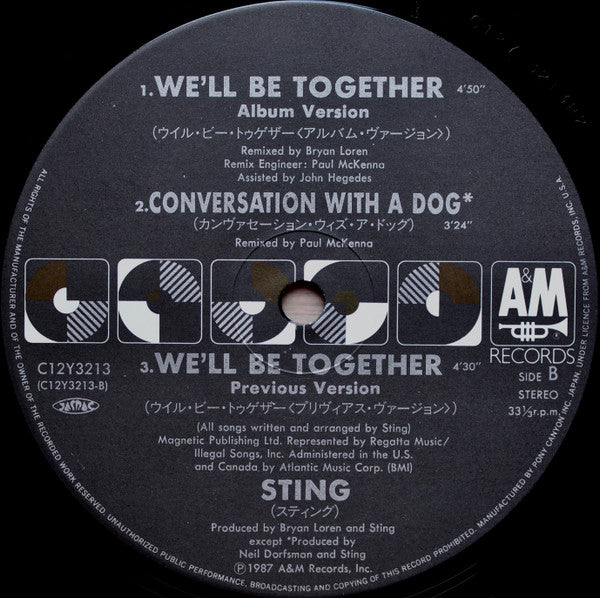 Sting - We'll Be Together (Vinyl, 12") Very Good (VG) / Very Good (VG)