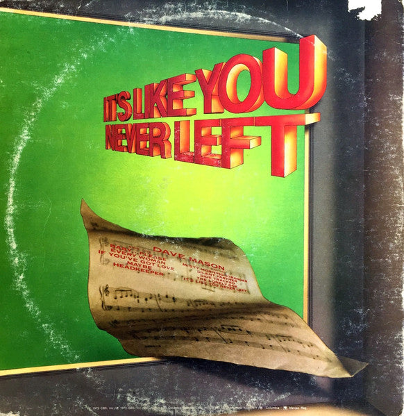 Dave Mason - It's Like You Never Left (Vinyl, LP, Album, Stereo)
