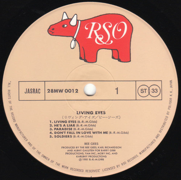 Bee Gees - Living Eyes (Vinyl, LP, Album, Stereo)