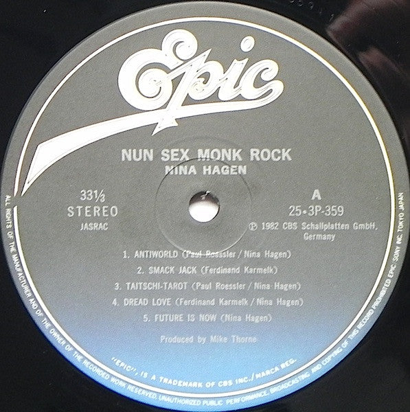 Nina Hagen - Nunsexmonkrock (Vinyl, LP, Album) Very Good Plus (VG+) / Very Good (VG)