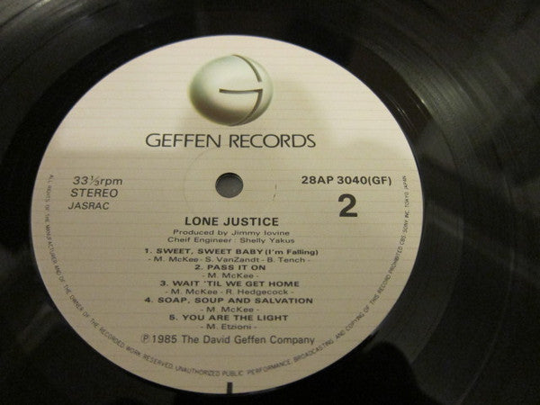 Lone Justice - Lone Justice (Vinyl, LP, Album) Very Good Plus (VG+) / Very Good Plus (VG+)