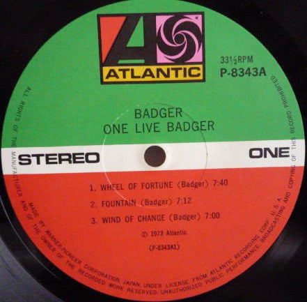 Badger (5) - One Live Badger (Vinyl, LP, Album)