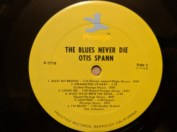 Otis Spann - The Blues Never Die! (Vinyl, LP, Album, Reissue, Stereo) Very Good (VG) / Good Plus (G+)