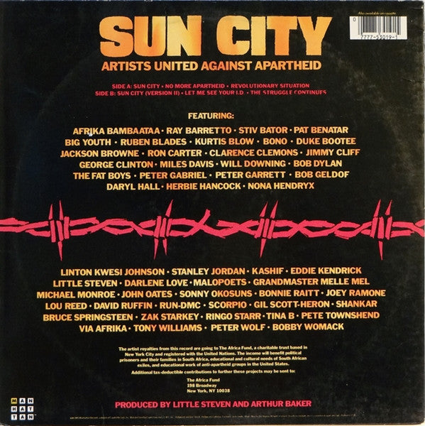 Artists United Against Apartheid - Sun City (Vinyl, LP, Album)