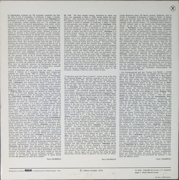 Edgard Varèse - Amériques / Arcana (Vinyl, LP) Very Good Plus (VG+) / Very Good Plus (VG+)