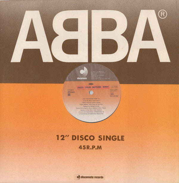 ABBA - Gimme! Gimme! Gimme! (Vinyl, 12", 45 RPM, Promo) Very Good Plus (VG+) / Very Good (VG)