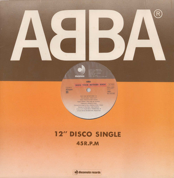 ABBA - Gimme! Gimme! Gimme! (Vinyl, 12", 45 RPM, Promo) Very Good Plus (VG+) / Very Good (VG)