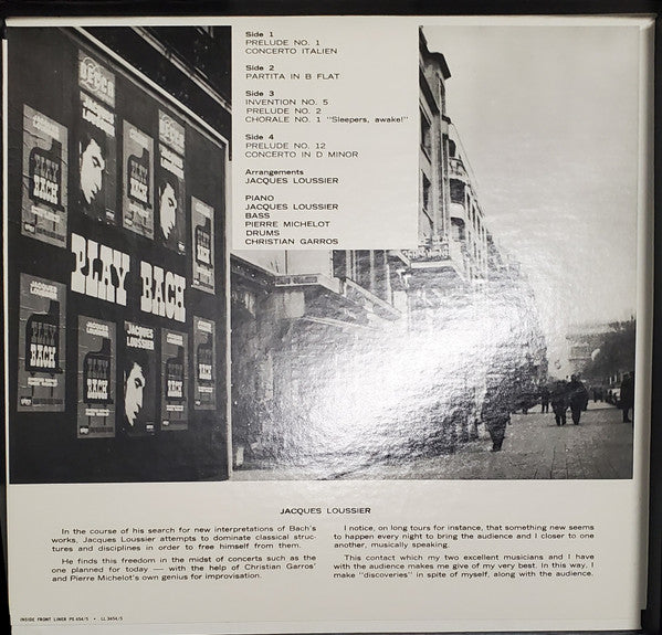 Jacques Loussier Trio - Play Bach - Jacques Loussier Trio At The Theatre Champs-Élysées (2xVinyl, Box Set, LP, Album, Stereo, Stereo) Very Good Plus (VG+) / Very Good (VG)