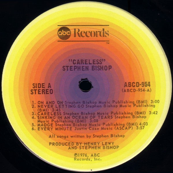 Stephen Bishop - Careless (Vinyl, LP, Album) Good Plus (G+) / Very Good (VG)