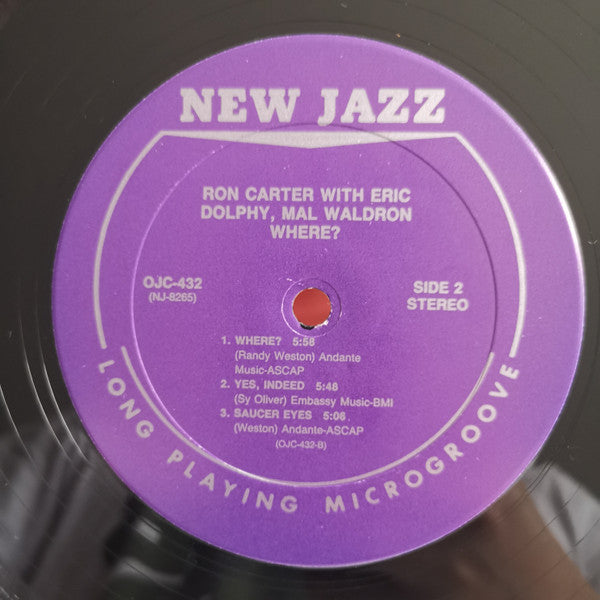Ron Carter - Where? (Vinyl, LP, Album, Reissue, Remastered, Stereo) Very Good Plus (VG+) / Good Plus (G+)