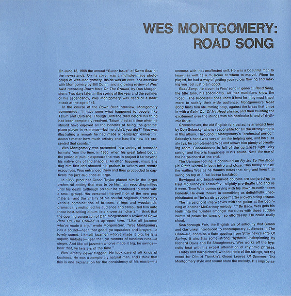 Wes Montgomery - Road Song (Vinyl, LP, Album, Limited Edition, Reis...