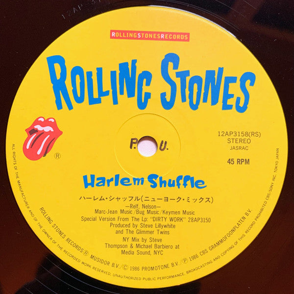 The Rolling Stones - Harlem Shuffle (Vinyl, 12", 45 RPM, Stereo) Very Good Plus (VG+) / Very Good (VG)