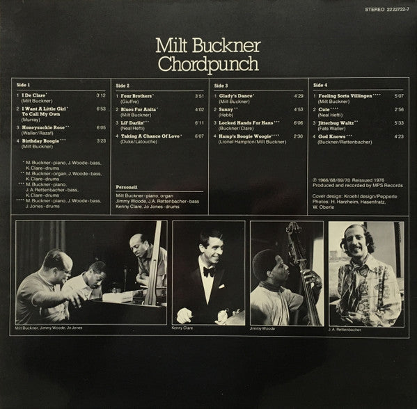 Milt Buckner - Chordpunch (2xVinyl, LP, Album, Compilation, Stereo) Very Good Plus (VG+) / Very Good Plus (VG+)