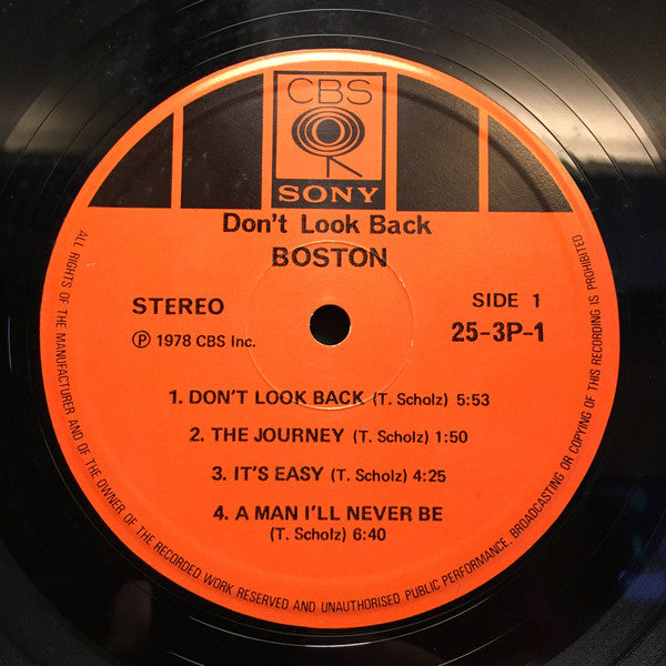 Boston - Don't Look Back (Vinyl, LP, Album) Very Good (VG) / Very Good (VG)