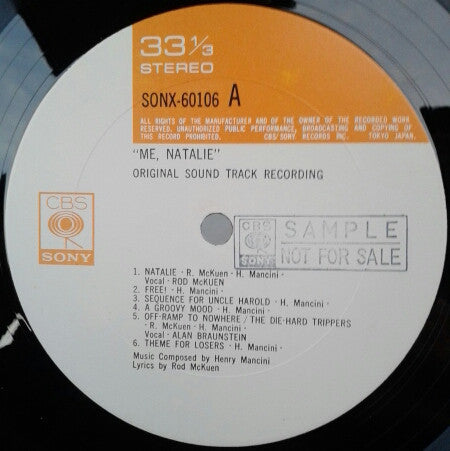 Henry Mancini - Me, Natalie (Vinyl, LP, Album, Promo, Stereo) Very Good Plus (VG+) / Very Good (VG)