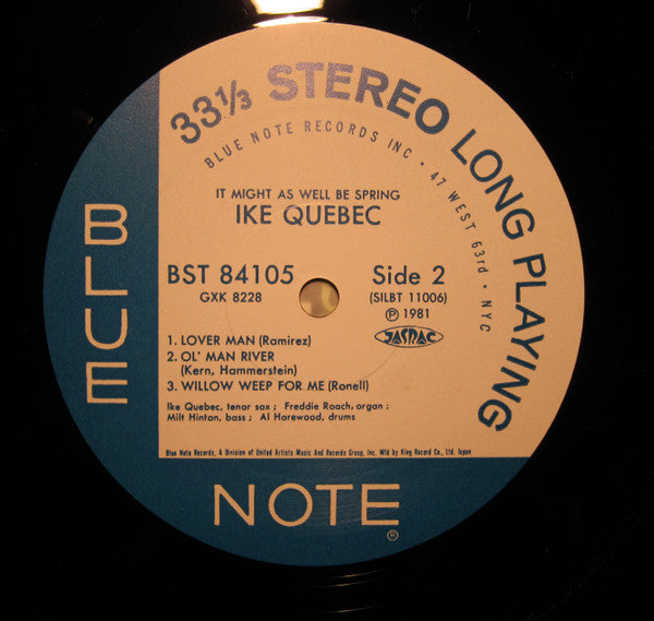 Ike Quebec - It Might As Well Be Spring (Vinyl, LP, Album, Stereo, Reissue) Very Good (VG) / Very Good (VG)