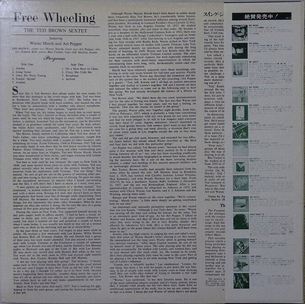 The Ted Brown Sextet - Free Wheeling (Vinyl, LP, Album, Reissue, Mono)