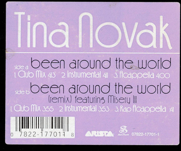 Tina Novak - Been Around The World (Vinyl, 12", Single, 33 ⅓ RPM) Very Good Plus (VG+) / Very Good Plus (VG+)