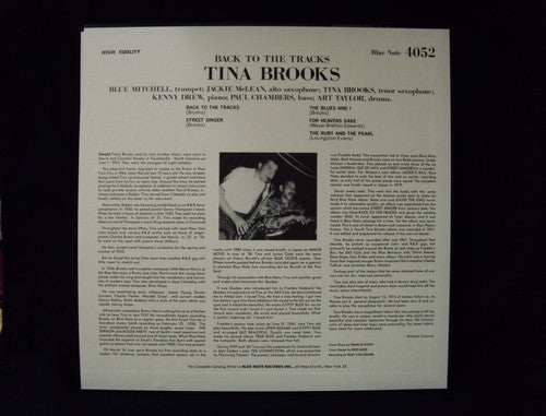 Tina Brooks - Back To The Tracks (Vinyl, LP, Album, Limited Edition, Reissue, Mono) Near Mint (NM or M-) / Near Mint (NM or M-)
