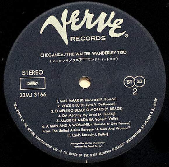Walter Wanderley Trio - Cheganca (Vinyl, LP, Album, Reissue) Very Good (VG) / Very Good (VG)