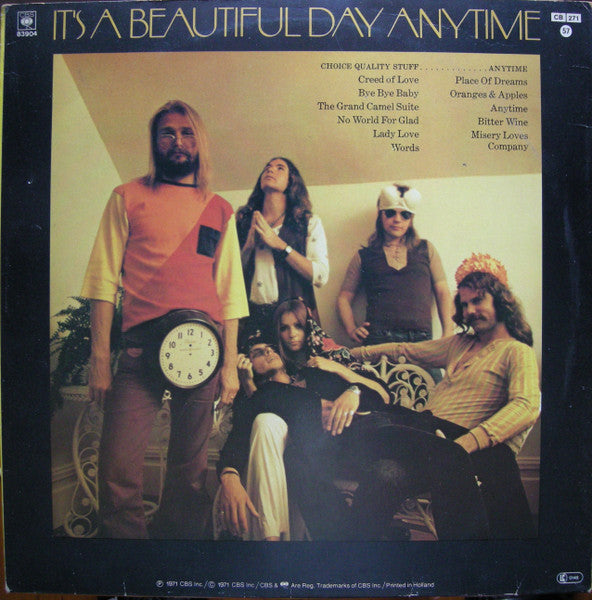 It's A Beautiful Day - Choice Quality Stuff/Anytime (Vinyl, LP, Album, Reissue) Very Good Plus (VG+) / Very Good (VG)