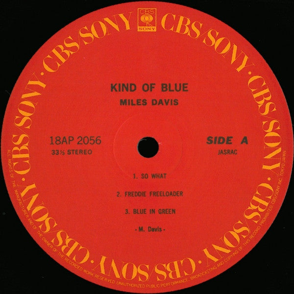 Miles Davis - Kind Of Blue (Vinyl, LP, Album, Reissue, Stereo)