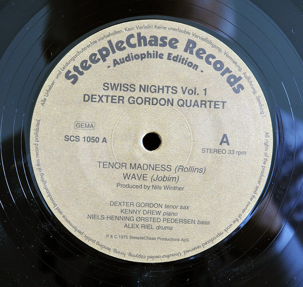 Dexter Gordon Quartet - Swiss Nights Vol. 1 (Vinyl, LP, Album, Limited Edition, Reissue, Stereo) Very Good Plus (VG+) / Very Good (VG)