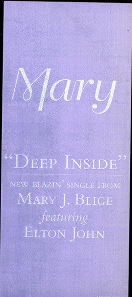 Mary J. Blige - Deep Inside (Vinyl, 12", 33 ⅓ RPM, Single, Promo) Very Good Plus (VG+) / Very Good Plus (VG+)