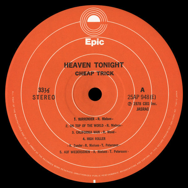 Cheap Trick - Heaven Tonight (Vinyl, LP, Album)