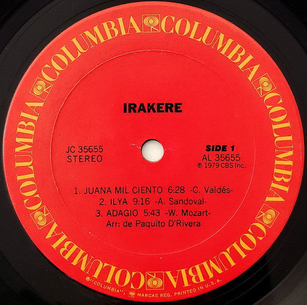 Irakere - Irakere (Vinyl, LP, Album, Stereo) Very Good (VG) / Very Good (VG)