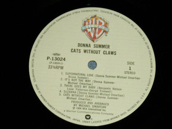 Donna Summer - Cats Without Claws (Vinyl, LP, Album, Stereo)