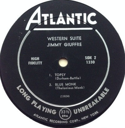Jimmy Giuffre - Western Suite (Vinyl, LP, Album, Mono)
