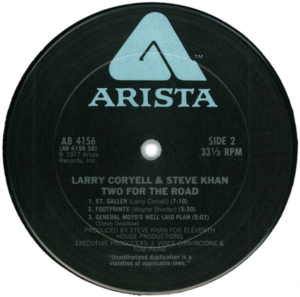 Larry Coryell - Two For The Road (Vinyl, LP, Album) Very Good (VG) / Very Good (VG)