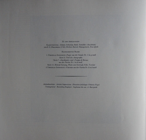 Johann Sebastian Bach - 6 Sonaten Und Partiten Für Violine Solo BWV 1001-1006 (3xVinyl, Box Set, LP, Repress, Stereo) Near Mint (NM or M-) / Good Plus (G+)