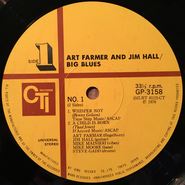Art Farmer - Big Blues (Vinyl, LP, Album)