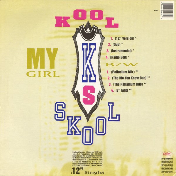 Kool Skool - My Girl (Vinyl, 12", Single, 33 ⅓ RPM) Very Good Plus (VG+) / Very Good Plus (VG+)