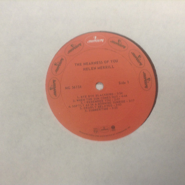 Helen Merrill - The Nearness Of You (Vinyl, LP, Album, Reissue, Mono)
