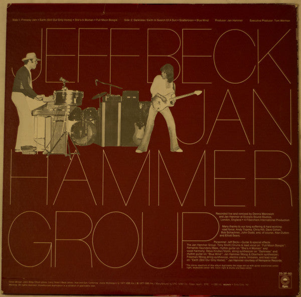 Jeff Beck - Live (Vinyl, LP, Album, Reissue, Stereo)