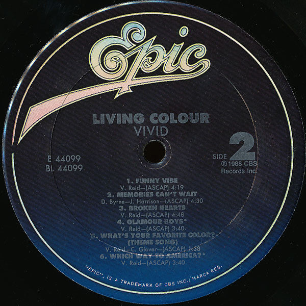 Living Colour - Vivid (Vinyl, LP, Album, Stereo) Near Mint (NM or M-) / Near Mint (NM or M-)