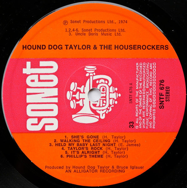 Hound Dog Taylor & The House Rockers - Hound Dog Taylor And The HouseRockers (Vinyl, LP, Album, Reissue) Near Mint (NM or M-) / Very Good Plus (VG+)