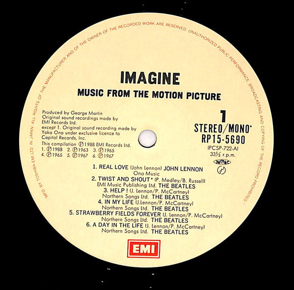John Lennon - Imagine (Music From The Motion Picture) (2xVinyl, LP, Compilation) Very Good Plus (VG+) / Very Good (VG)
