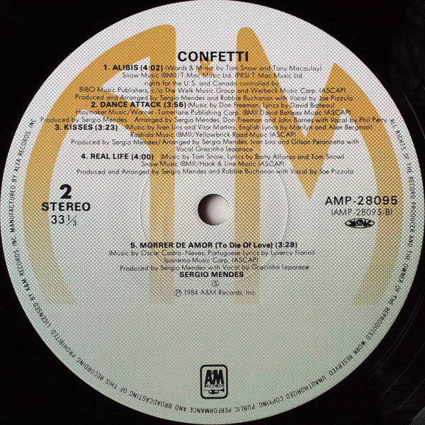 Sérgio Mendes - Confetti (Vinyl, LP, Album) Very Good Plus (VG+) / Very Good Plus (VG+)