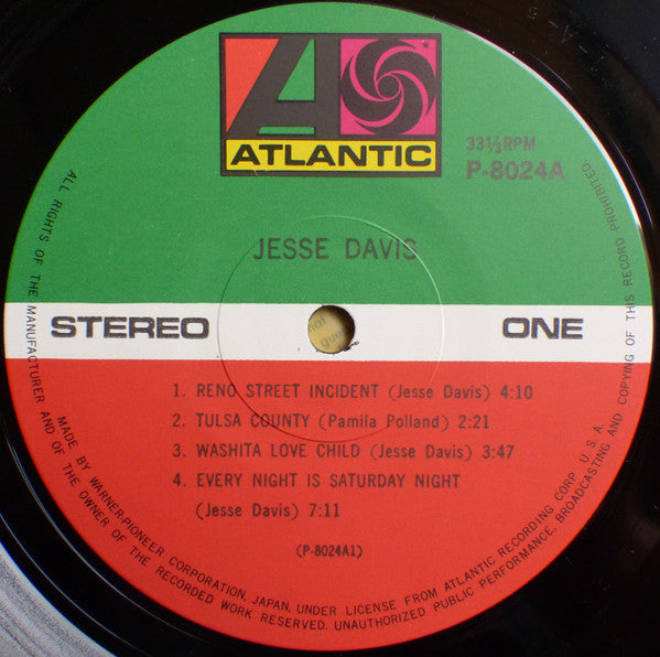 Jesse Ed Davis - ¡ Jesse Davis! (Vinyl, LP, Album, Reissue, Stereo) Very Good Plus (VG+) / Very Good Plus (VG+)