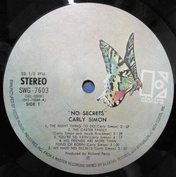 Carly Simon - No Secrets (Vinyl, LP, Album)