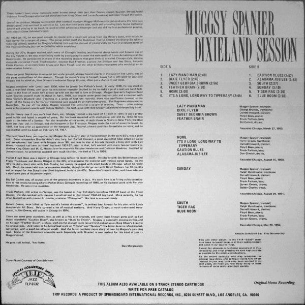 Muggsy Spanier - Dixieland Session 1950 (Vinyl, LP, Album, Reissue, Mono) Very Good (VG) / Very Good (VG)
