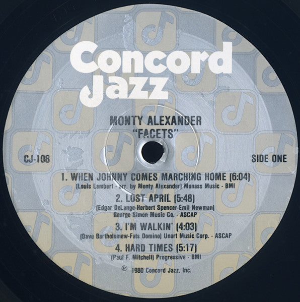 Monty Alexander - Facets (Vinyl, LP, Album, Stereo) Very Good Plus (VG+) / Very Good (VG)