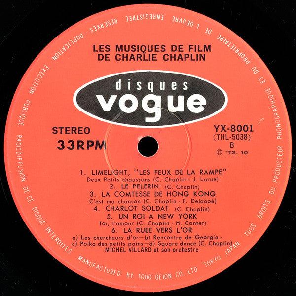 Michel Villard Et Son Orchestre - Viva! Chaplin (Vinyl, LP, Stereo)