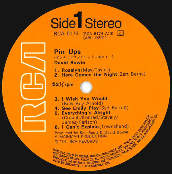David Bowie - Pinups = ピンナップス (Vinyl, LP, Album, Stereo) Very Good Plus (VG+) / Very Good (VG)