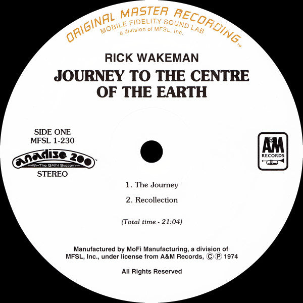Rick Wakeman - Journey To The Center Of The Earth (Vinyl, LP, Album, Limited Edition, Numbered, Reissue, Remastered, Special Edition, Stereo) Near Mint (NM or M-) / Near Mint (NM or M-)